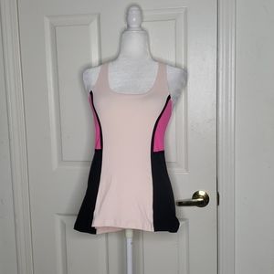 Lululemon Racerback Top Peach Pink Black Medium